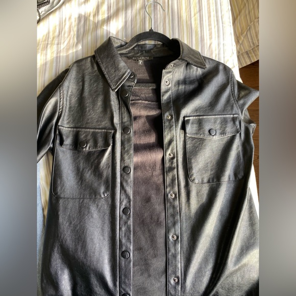 DYNAMITE leather shacket - Picture 5 of 6